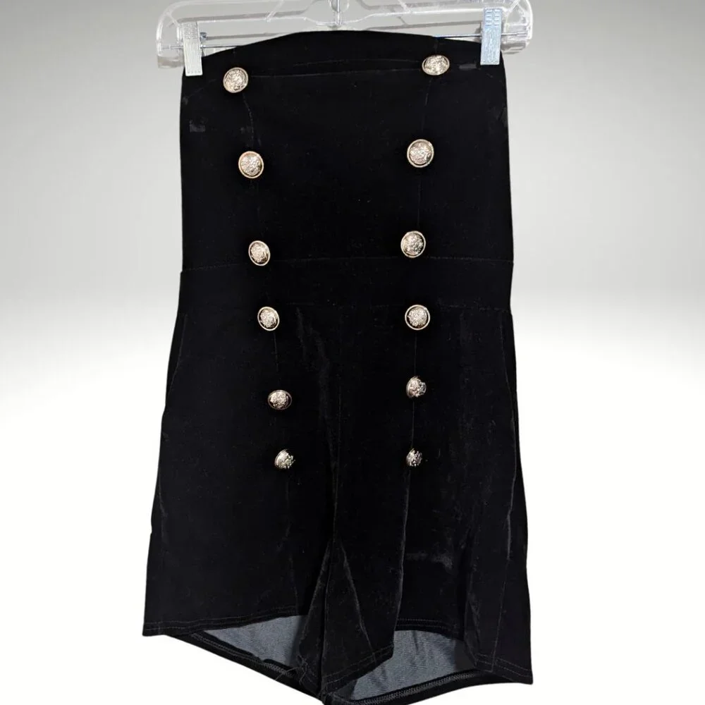 NWT Super Adorable Sailor Strapless Velvet Romper Size S/M - Picture 8 of 9